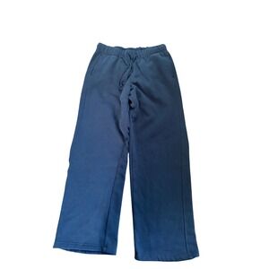 Lazy Sunday Womens Wide Leg Sweatpants Navy Blue Lounge Pants‎ Size M